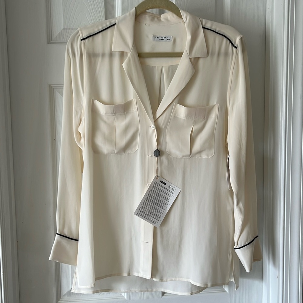Equipment Sonny silk pajama shirt